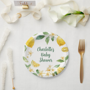 Personalised Lemon Citrus Paper Plates
