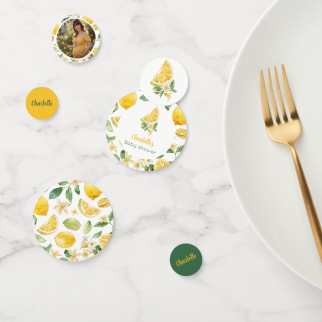 Personalised Lemon Citrus Table Confetti (Group)