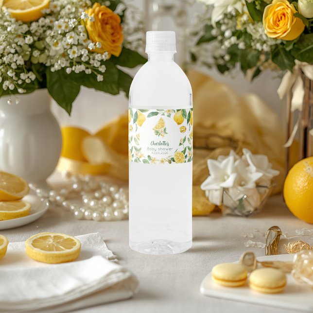 Personalised Lemon Citrus Water Bottle Labels (Creator Uploaded)
