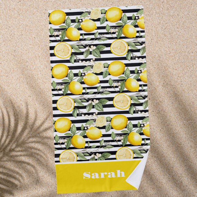Personalised Lemon Fruit Beach Towel (Creator Uploaded)