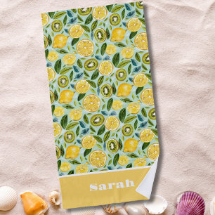 Personalised Lemon Fruit Beach Towel