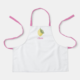Personalised Lemon Kitchen Apron – Pink 