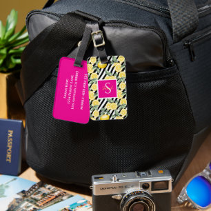 Personalised Lemon Luggage Tag