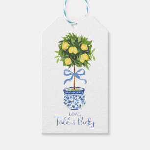 Personalised Lemon Topiary, Chinoiserie  Gift Tags