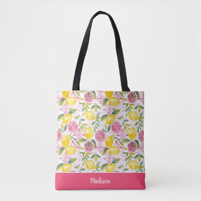 Personalised Lemon Tote Bag (Front)