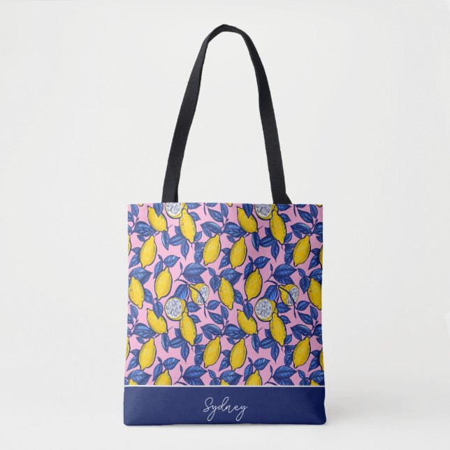 Personalised Lemon Tote Bag (Front)