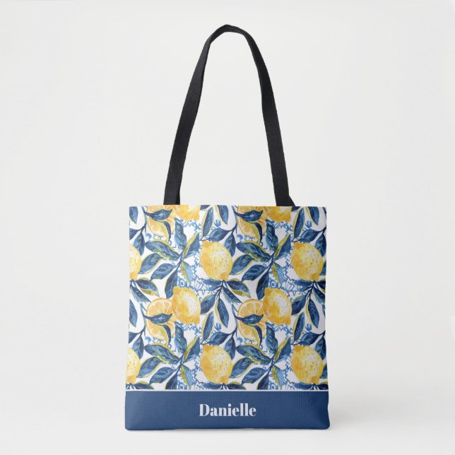 Personalised Lemon Tote Bag (Front)