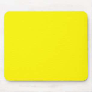 Personalised Lemon Yellow Single Coloured Mouse Pad