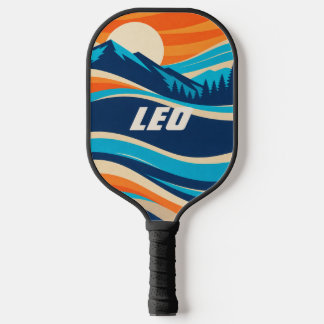 Personalised LEO Alpine Sunset Pickleball Paddle