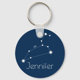 Personalised Leo Zodiac Constellation Key Ring