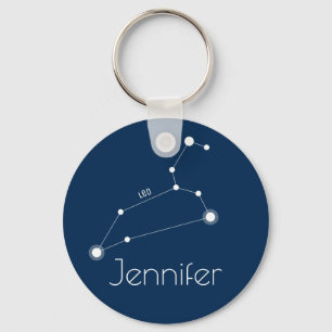 Personalised Leo Zodiac Constellation Key Ring