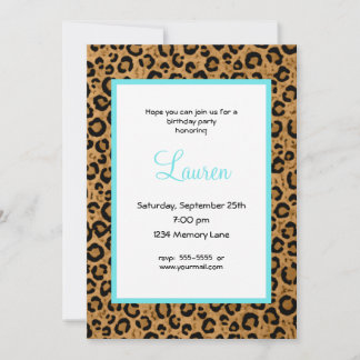 Personalised Leopard 30th Birthday Invitation