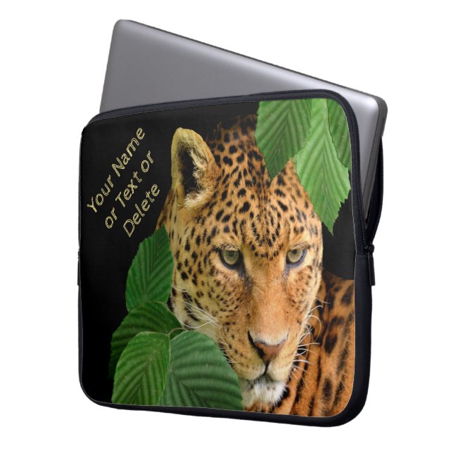 Personalised Leopard Case with YOUR TEXT (Front Left)