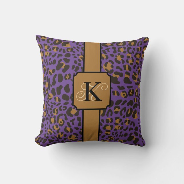 Personalised Leopard Jaguar Animal Print Pattern Cushion (Front)