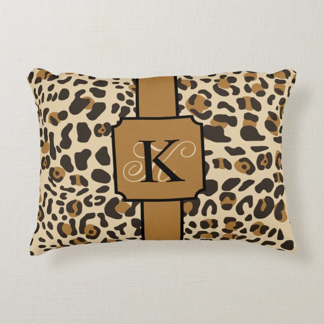 Personalised Leopard Jaguar Animal Print Pattern Decorative Cushion (Front)