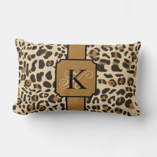 Personalised Leopard Jaguar Animal Print Pattern Lumbar Cushion