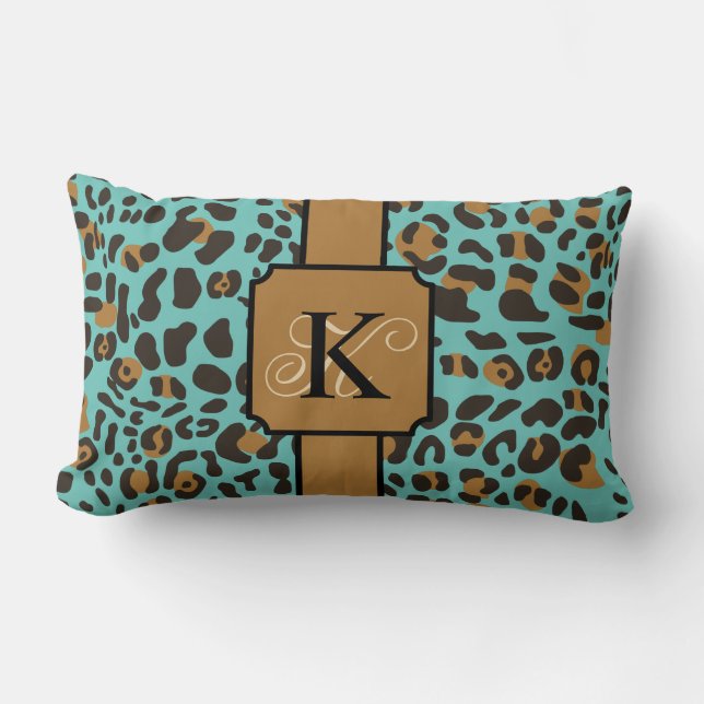 Personalised Leopard Jaguar Animal Print Pattern Lumbar Cushion (Front)