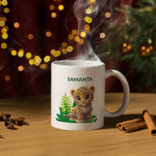Personalised Leopard Mug