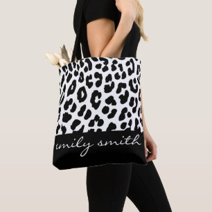 Personalised Leopard Pattern Tote Bag