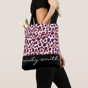 Personalised Leopard Pattern Tote Bag