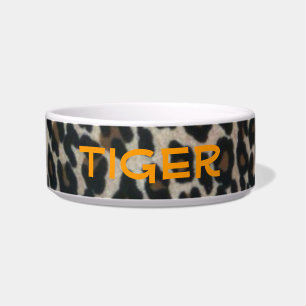 Personalised leopard Print Bowl