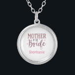 Personalised Leopard Print Mother of Bride Gift  Silver Plated Necklace<br><div class="desc">Personalise this silver necklace or locket for the mother of the bride.  The pink and grey leopard print is trendy and a these will be a great gift for her. See our ones for Mother of the groom and bridesmaids.</div>