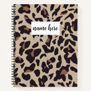 Personalised Leopard Print Notebook