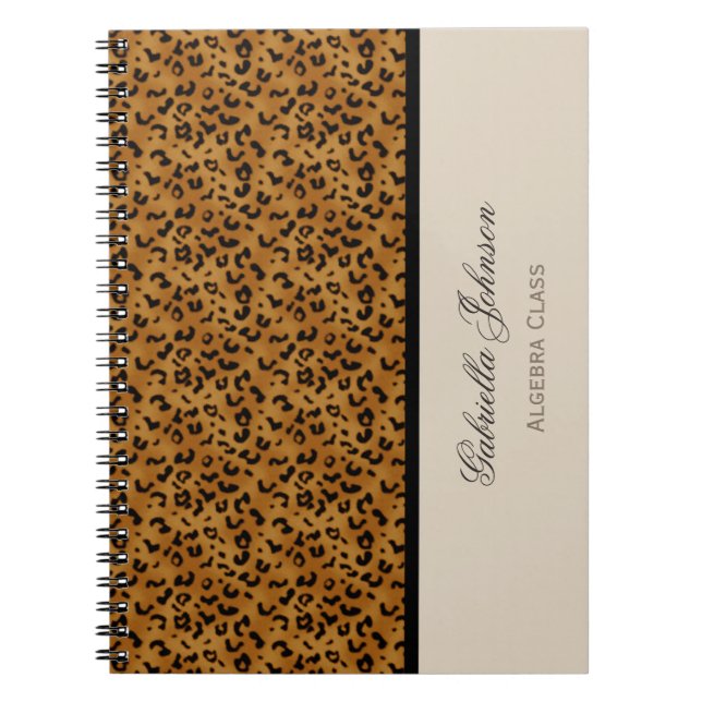 Personalised: Leopard Print Notebook (Front)