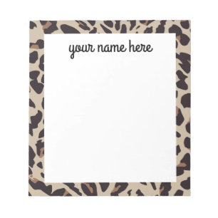 Personalised Leopard Print Notepad
