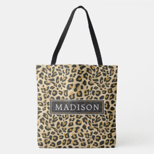 Personalised Leopard Print Tote Bag