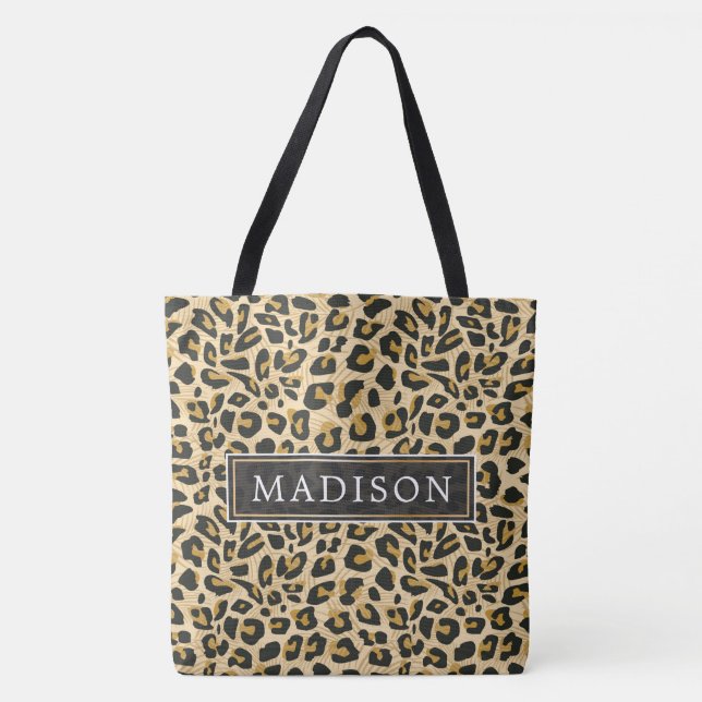 Personalised Leopard Print Tote Bag (Front)