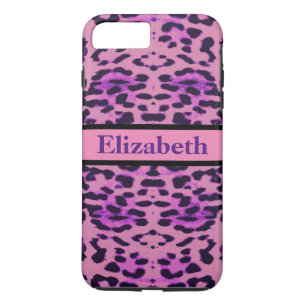Personalised Leopard Purple Rhinestone Case-Mate iPhone Case