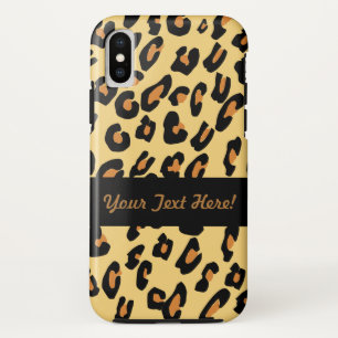 Personalised Leopard Skin Pattern iPhone X Case