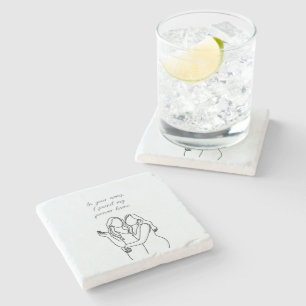 Personalised Lesbian Couple Matching Stone Coaster