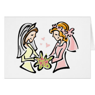 Personalised Lesbian Wedding Card - Add Text
