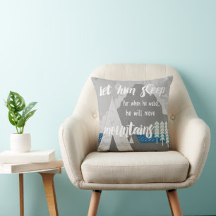 Personalised Let Him Sleep for When He Wakes Cushion