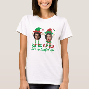 Personalised Lets Get Elfed Up Christmas T-Shirt
