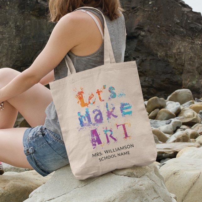 Personalised Lets Make Art Teacher Creative Tote Bag (Creator Uploaded)