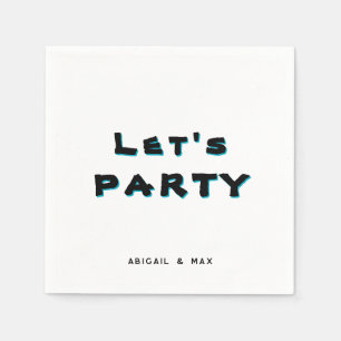 Personalised Let's Party Cocktail Napkin