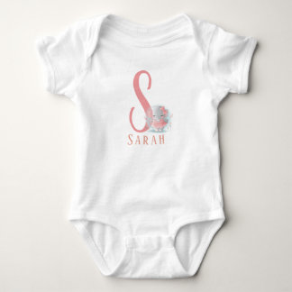 Personalised Letter and Name Baby Bodysuit