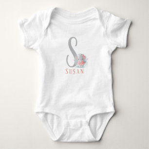 Personalised Letter and Name Baby Bodysuit