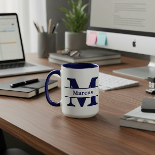 Personalised letter and name mug