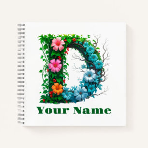 Personalised Letter D Notebook