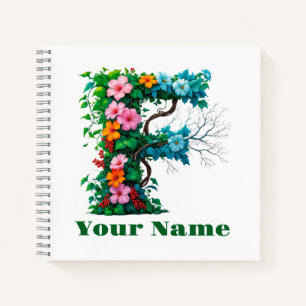 Personalised Letter F Notebook
