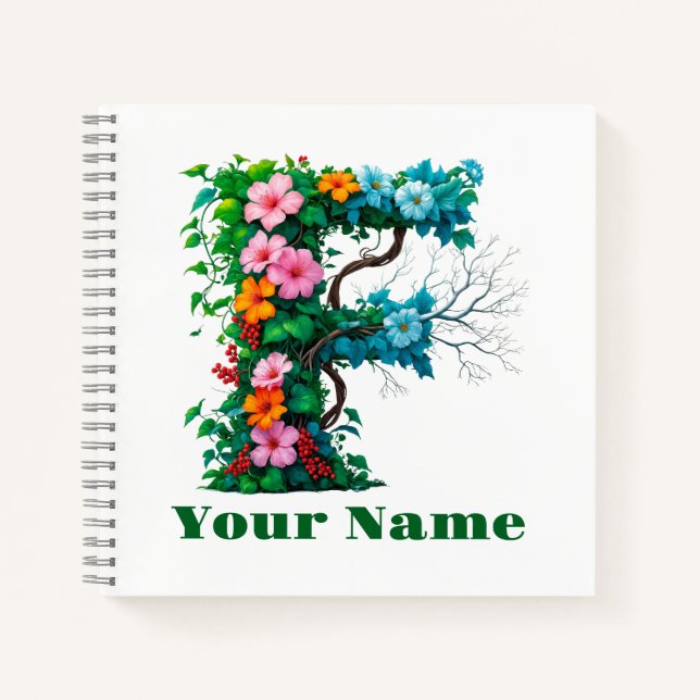 Personalised Letter F Notebook (Front)