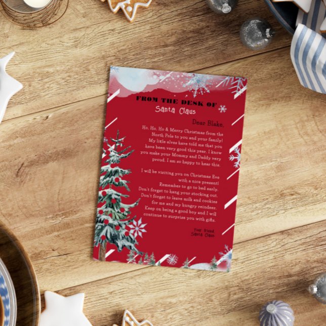 Personalised letter from Santa Claus Christmas  Invitation (Creator Uploaded)