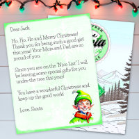 Personalised Letter from Santa Claus for Boys
