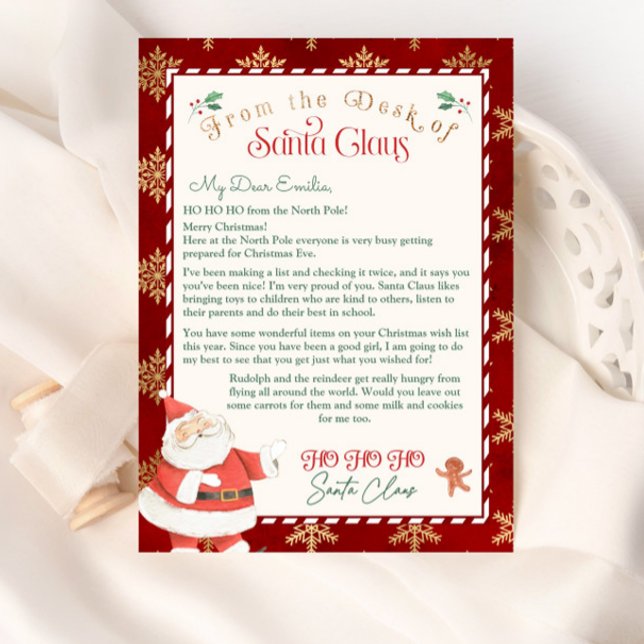 Personalised Letter from Santa Claus template (Creator Uploaded)