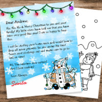 Personalised Letter from Santa + Colouring Page