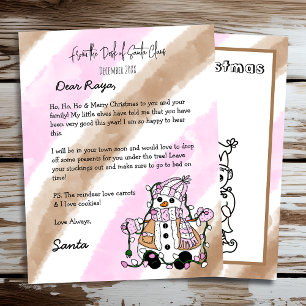 Personalised Letter from Santa + Colouring Page